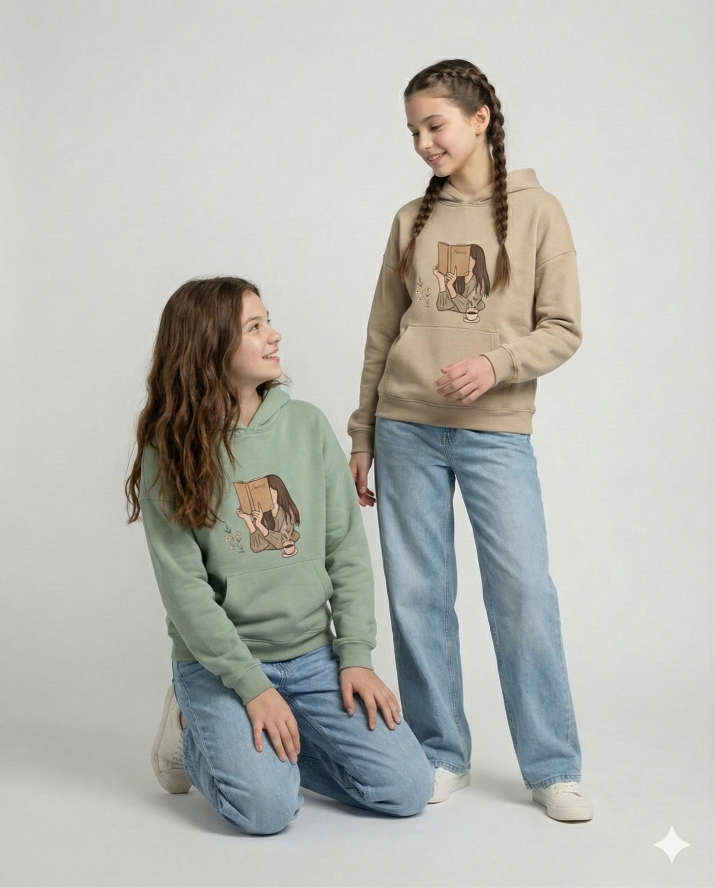 Girls Book Lover Oversized Hoodie