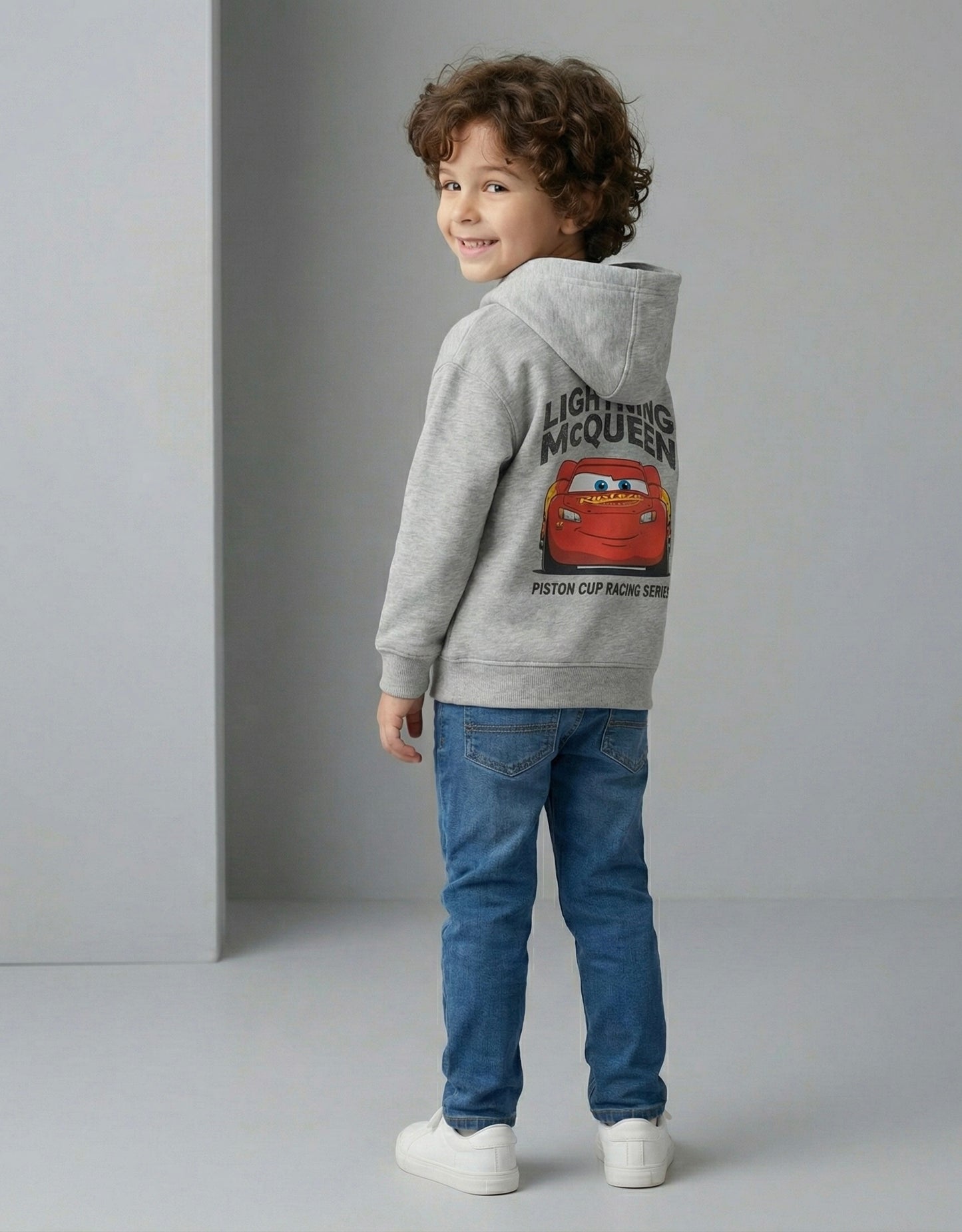 Boys' Graphic Gray Hoodie