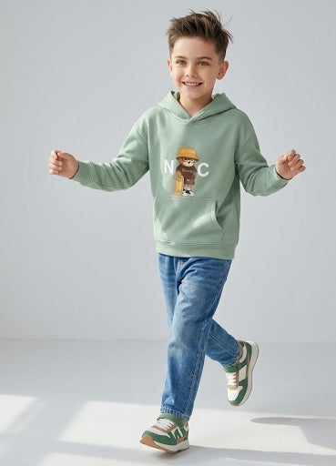 Boy's NYC Skater Bear Graphic Hoodie