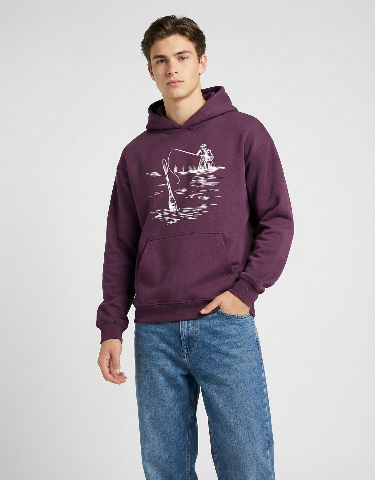 Father & Son Fishing Trip Artistic Hoodie