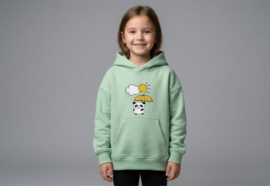Panda Sunshine & Rain Girls' Hoodie