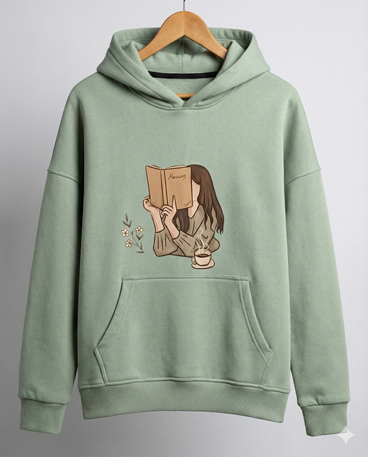 Girls Book Lover Oversized Hoodie