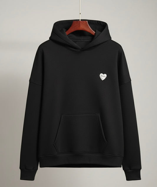 Black Graphic Hoodie for Girls