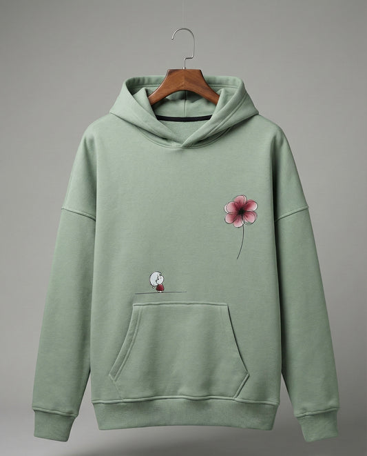Minimalist Flower Graphic Hoodie