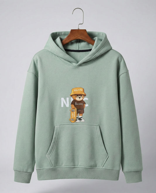 Boy's NYC Skater Bear Graphic Hoodie