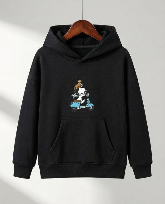 Boy's Snoopy & Woodstock Scooter Graphic Hoodie