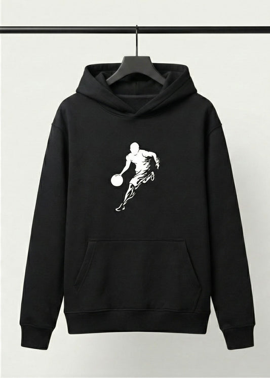 Oversized Hoodie Basketball Player Graphic Fleece
