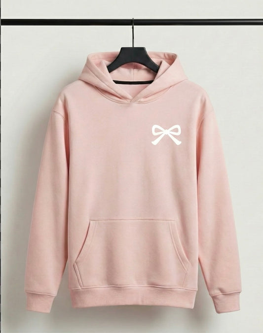 Girls Dainty Bow Oversized Hoodie