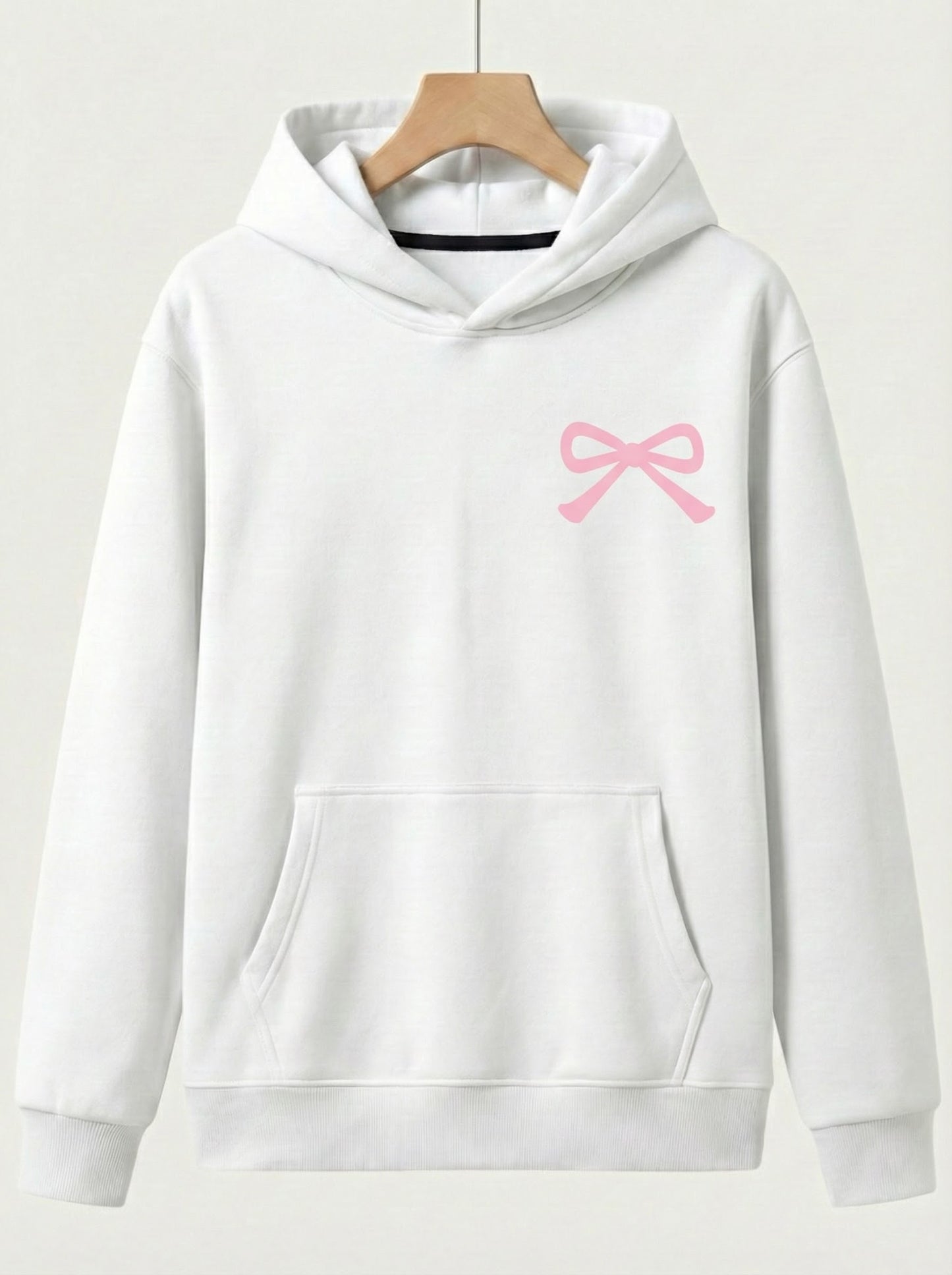 Girls Dainty Bow Oversized Hoodie