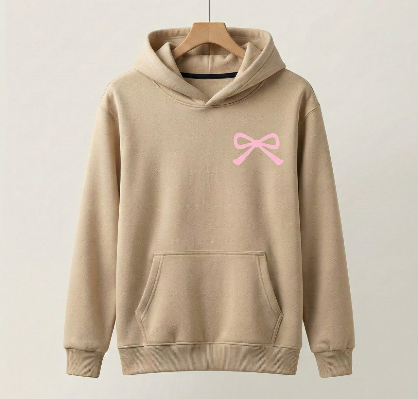 Girls Dainty Bow Oversized Hoodie