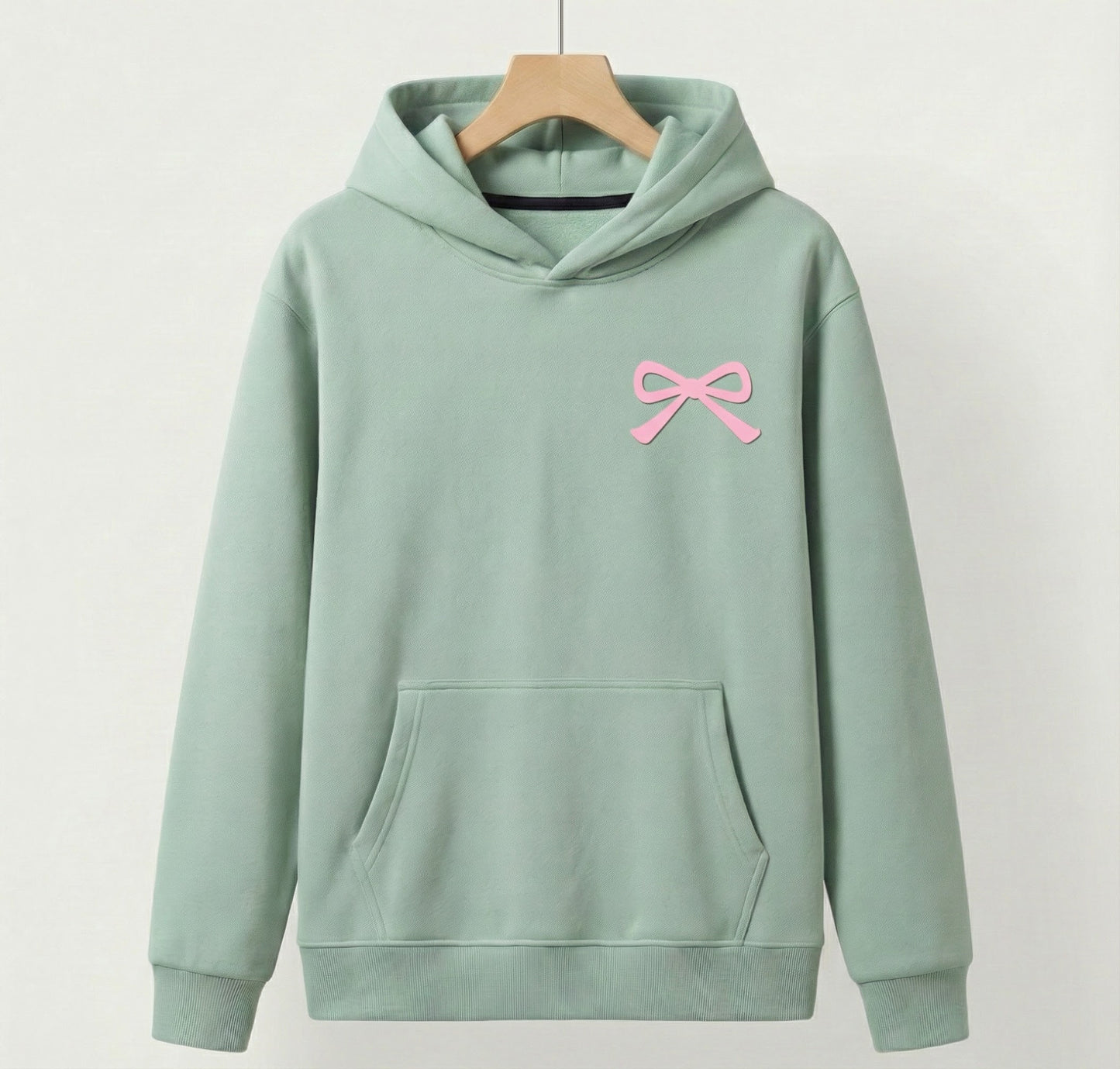 Girls Dainty Bow Oversized Hoodie