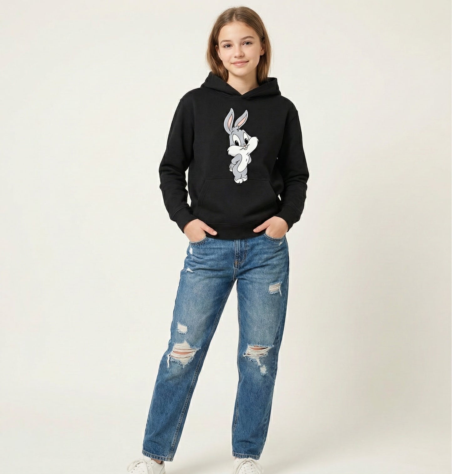 Girls Classic Bugs Bunny Oversized  Hoodie