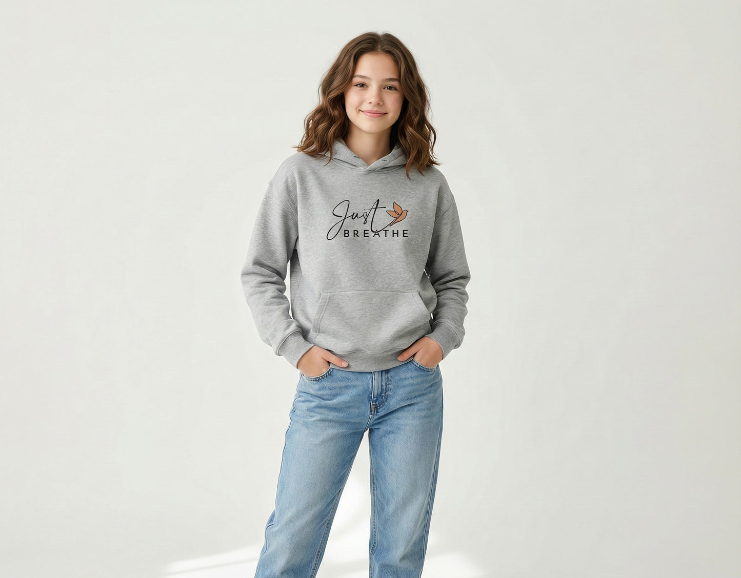 Girls Inspirational Graphic Hoodie with Dove