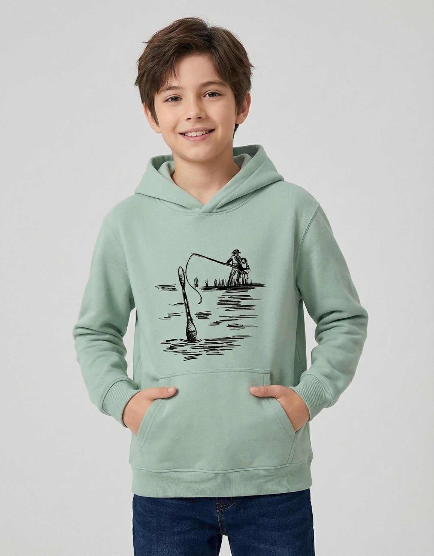 Father & Son Fishing Trip Artistic Hoodie