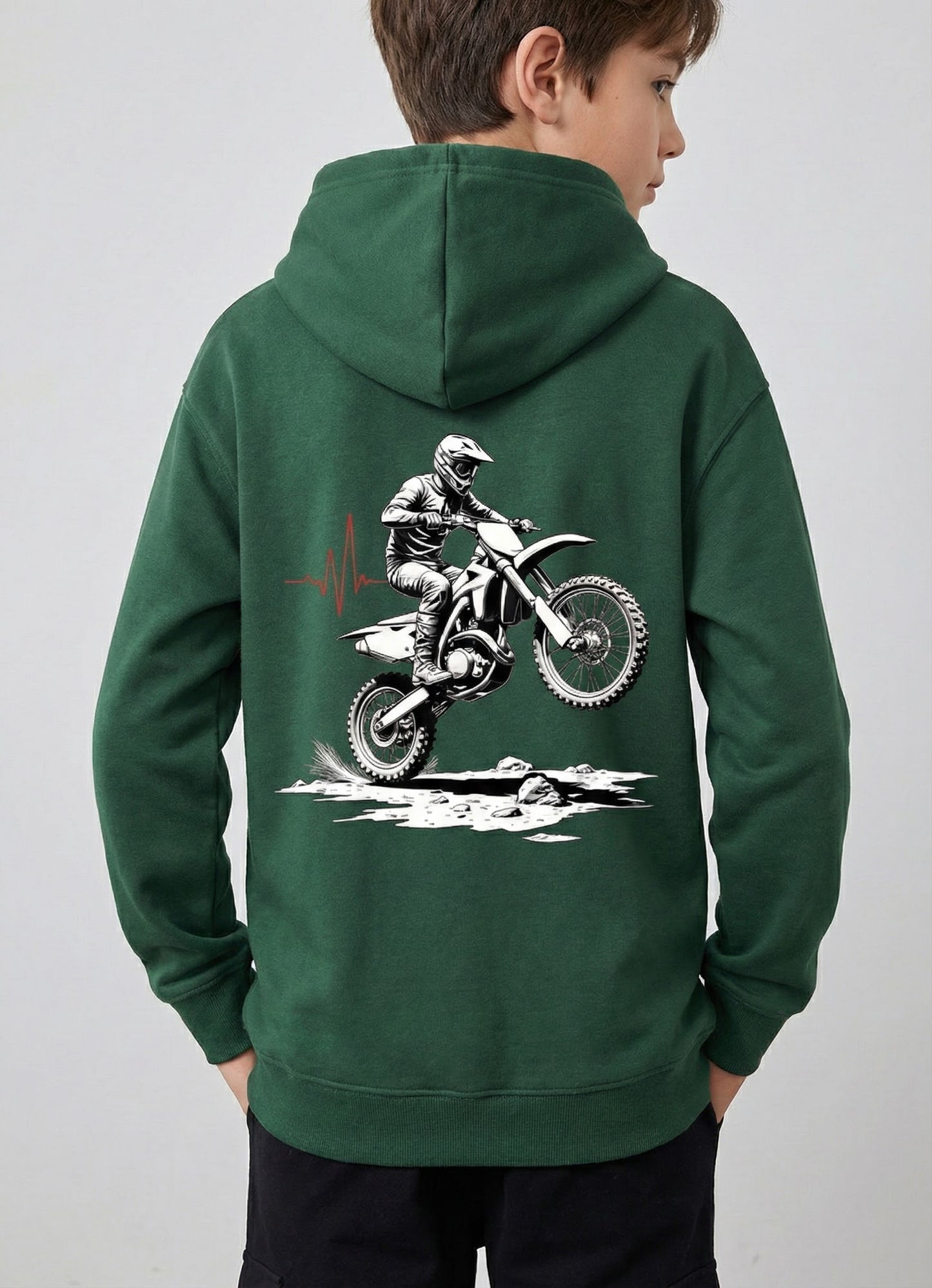 Boy's Motocross Life Graphic Hoodie