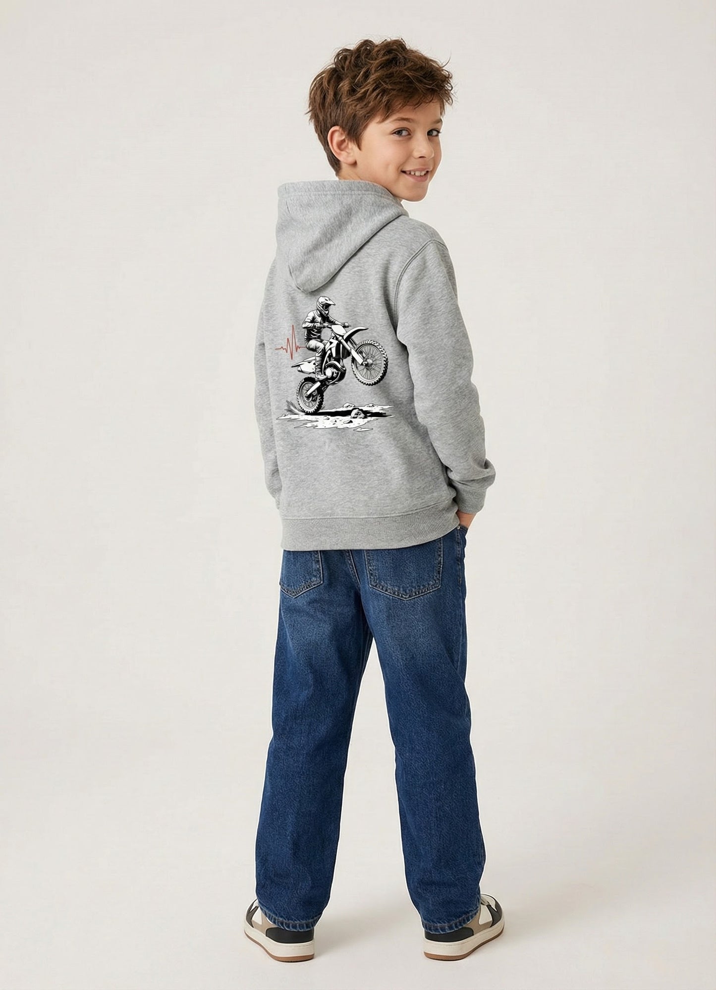 Boy's Motocross Life Graphic Hoodie